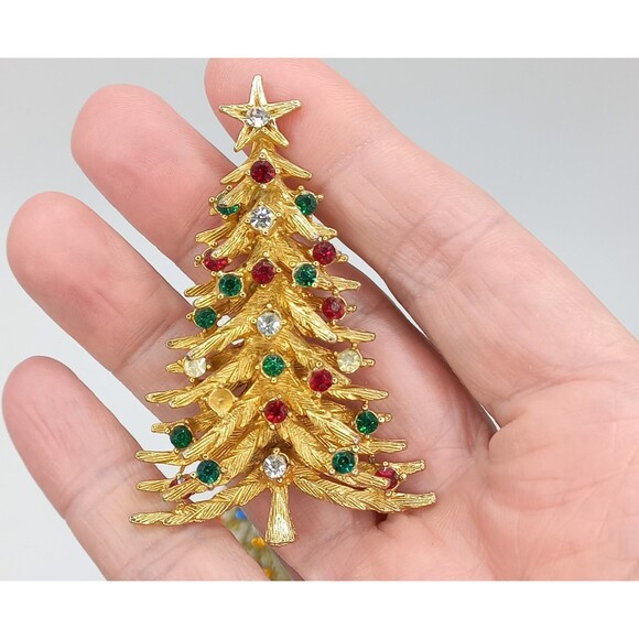 Vintage Christmas Tree Brooches LOT 2 ART Arthur Pepper - Picture 5 of 11